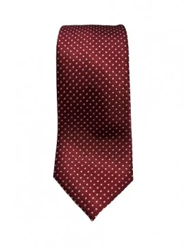 Cravate rouge à points blanc