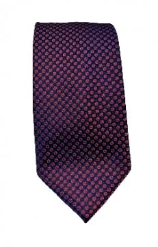 Cravate bleu marine à pois...