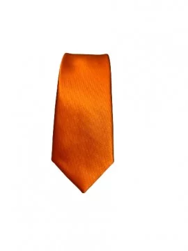 Cravate satinée orange