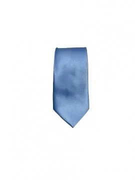 Cravate satinée bleu ciel