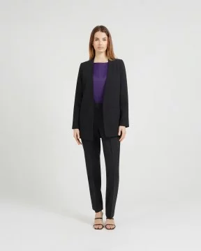 Veste à col arrondi