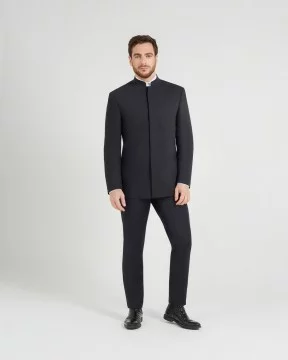 Veste bagagiste à col Mao