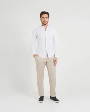 Chemise avec biais à col Mao